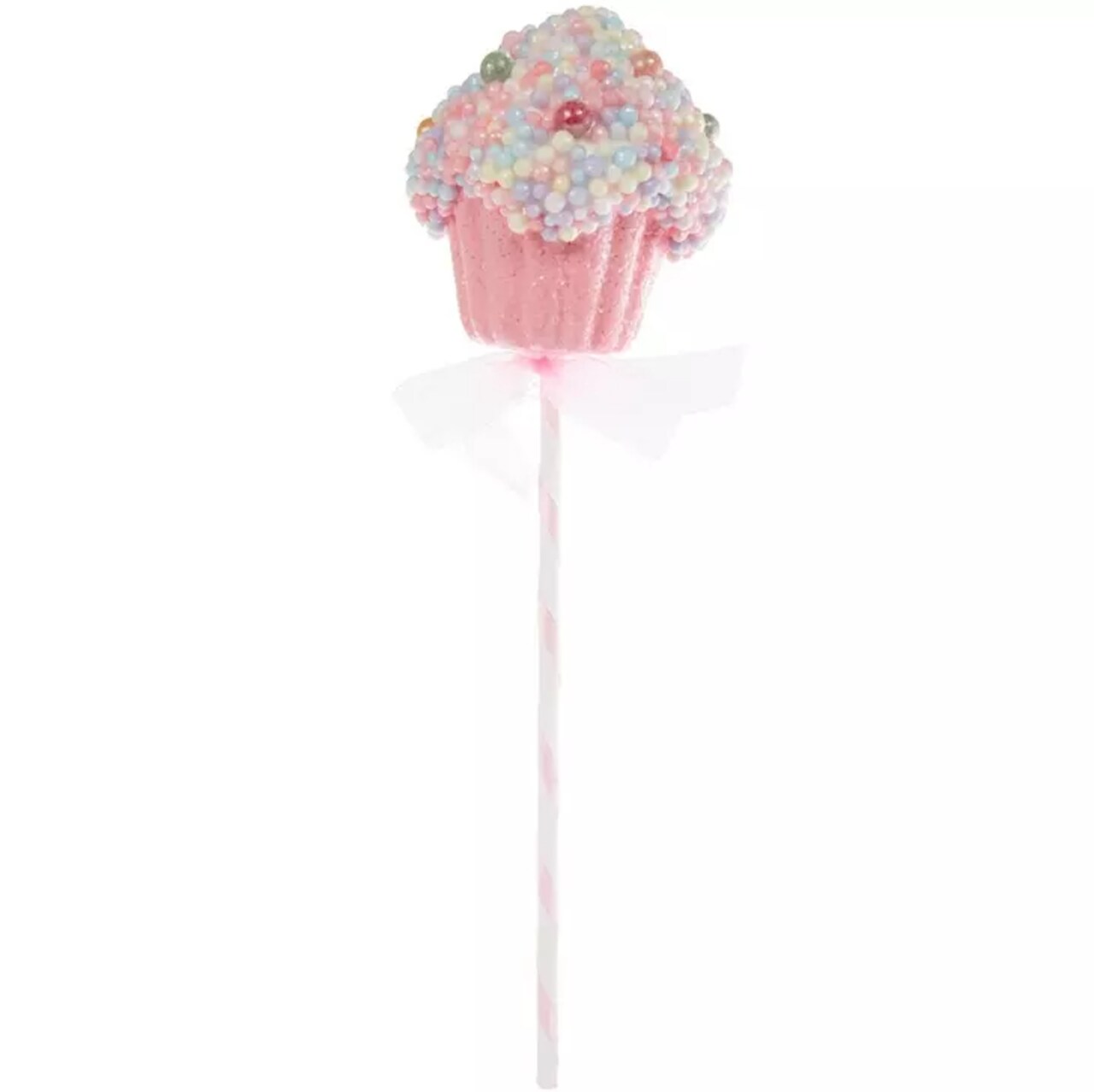 13.5" Sprinkled Cupcake Pick – Whimsical Christmas Tree Decoration & Holiday Accent